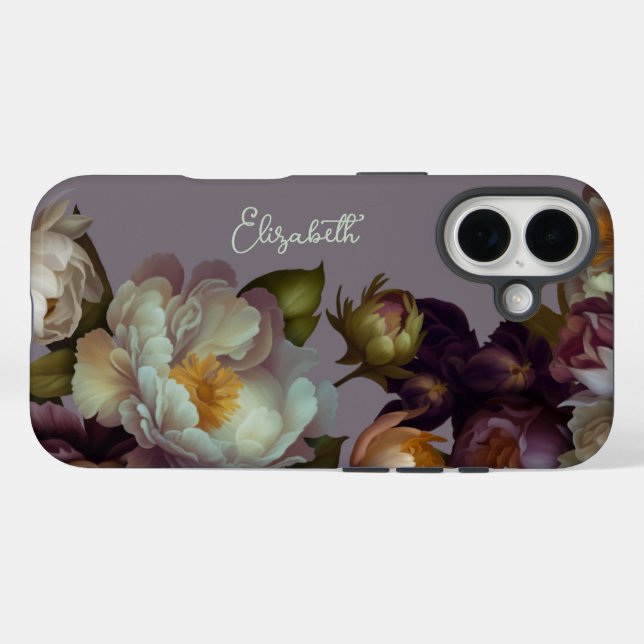 Personalisiert Lavender Botanical Floral iPhone Ca Case-Mate iPhone Hülle (Rückseite (Horizontal))