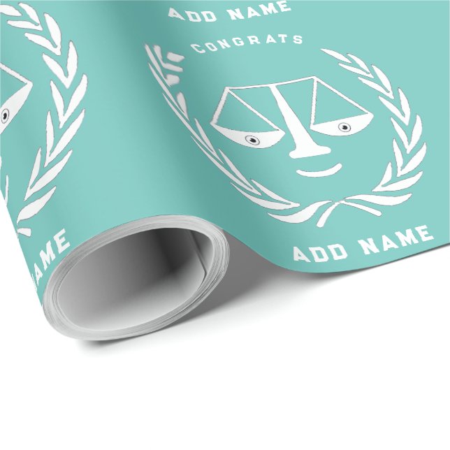 Personalisiert Law School Grad Geschenk Geschenkpapier (Rolleneckpunkt)