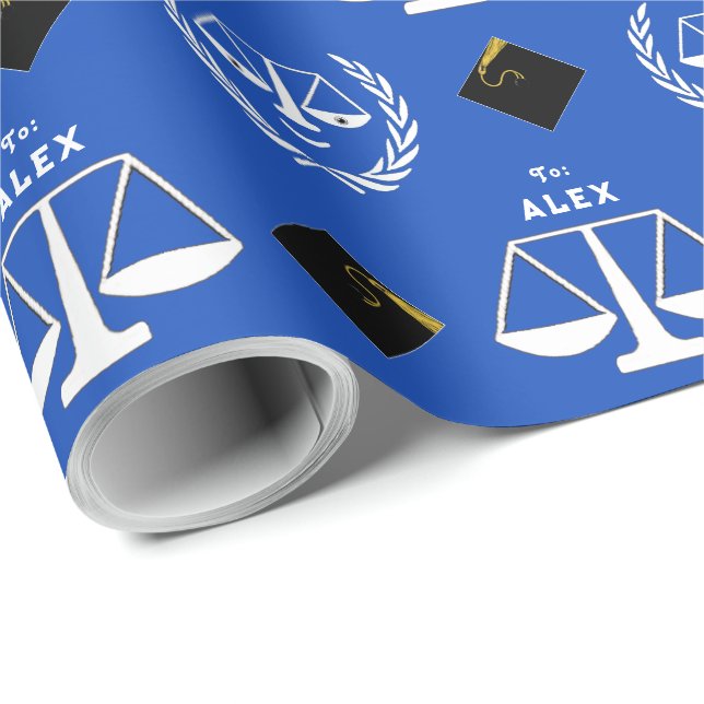 Personalisiert Law School Grad Geschenk Geschenkpapier (Rolleneckpunkt)