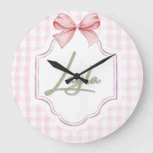 Personalisiert Layla Baby Girl Kinderzimmer Bow&Gi Große Wanduhr