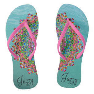 Personalisiert lebendige Mandala Flip Flops
