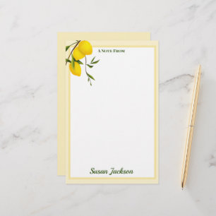 Personalisiert Lemon Citrus Botanical  Briefpapier