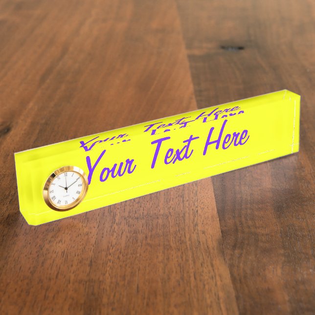 Personalisiert Lemon Gelb Farbe anpassen! Namensplakette (Seite)