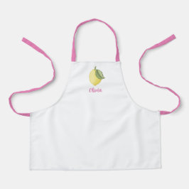 Personalisiert Lemon Kitchen Schürze - Pink