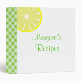 Personalisiert Lemon Recipe Binder 3,8 Cm Ordner