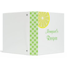 Personalisiert Lemon Recipe Binder