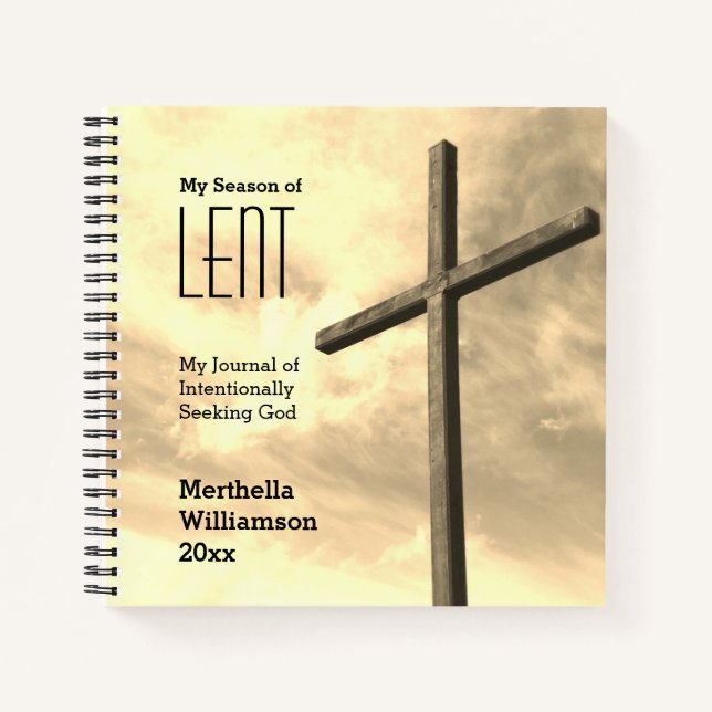 Personalisiert LENT JOURNAL Seeking God Lenten Notizbuch (Vorderseite)