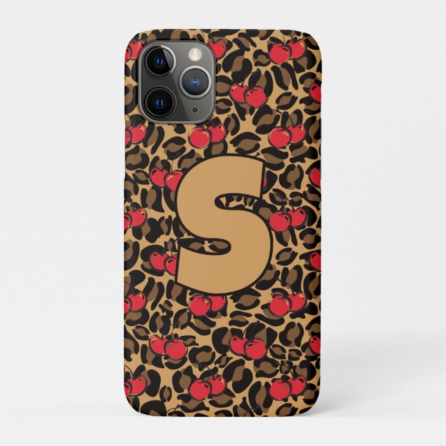 Personalisiert Leopard Cherries Case-Mate iPhone Hülle (Rückseite)