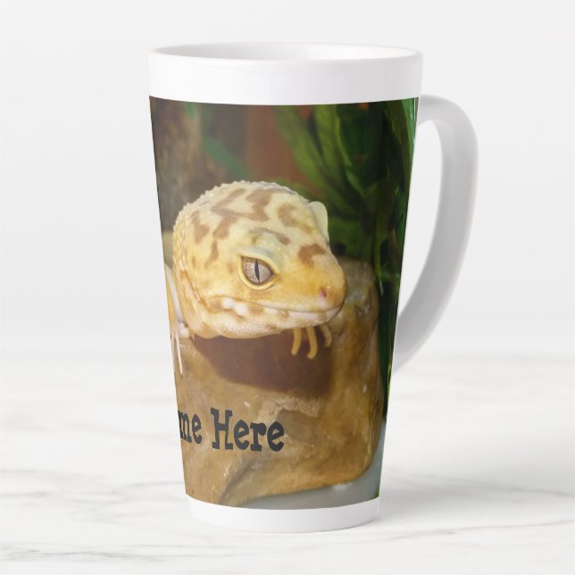 Personalisiert Leopard Gecko Lizard Milchtasse (Rechte Ecke)