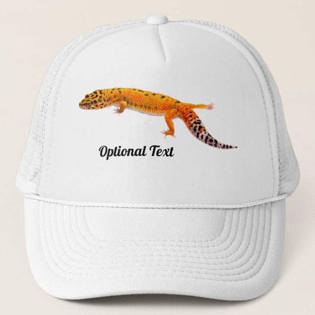 Personalisiert Leopard Gecko Lizard Truckerkappe (Vorderseite)
