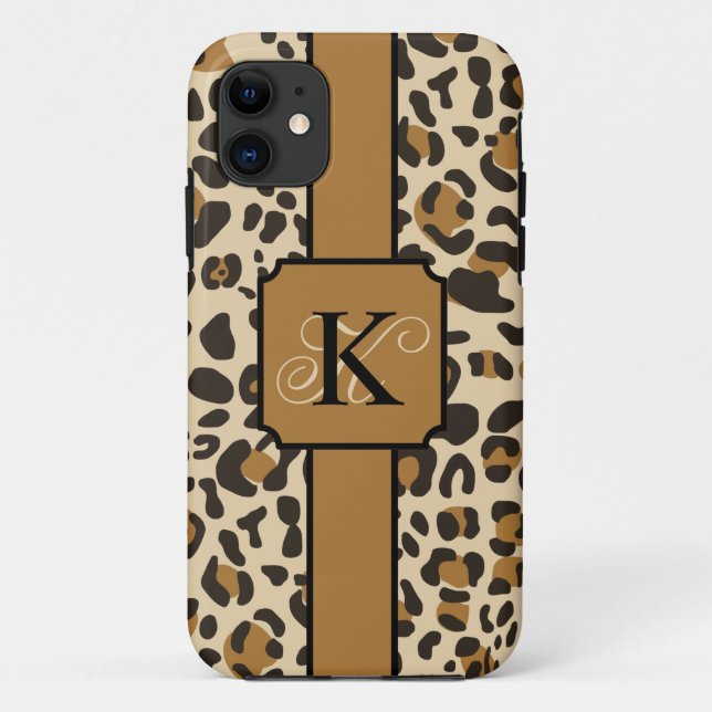 Personalisiert Leopard Jaguar Animal Print Muster Case-Mate iPhone Hülle (Rückseite)