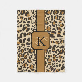 Personalisiert Leopard Jaguar Animal Print Muster Fleecedecke
