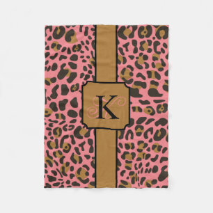 Personalisiert Leopard Jaguar Animal Print Muster Fleecedecke