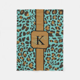 Personalisiert Leopard Jaguar Animal Print Muster Fleecedecke