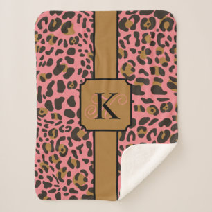 Personalisiert Leopard Jaguar Animal Print Muster Sherpadecke
