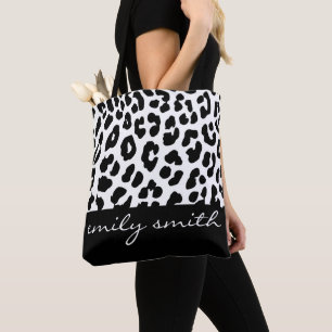 Personalisiert Leopard Muster Tote Bag