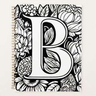 Personalisiert Letter B Floral Tattoo Designer Planer