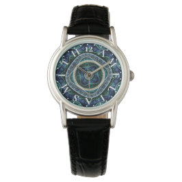 Personalisiert Letter Dial Julian Fraktal Mandala Armbanduhr