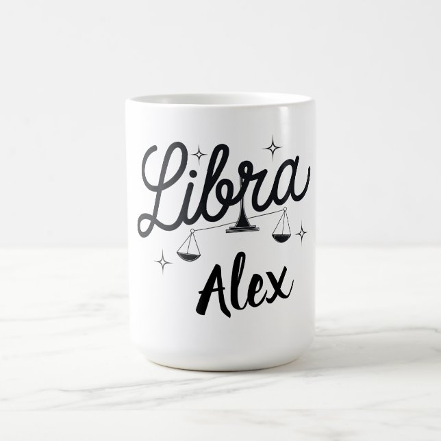 Personalisiert Libra Zodiac Signa Art Kaffeetasse (Mittel)