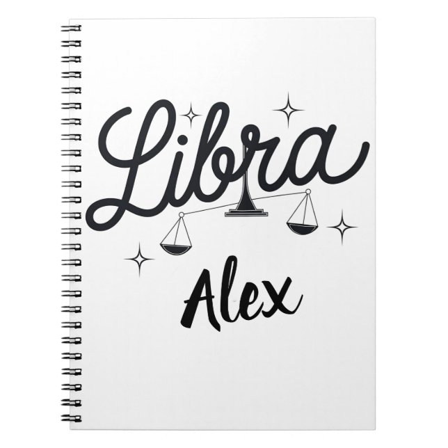 Personalisiert Libra Zodiac Signa Art Notizblock (Vorderseite)