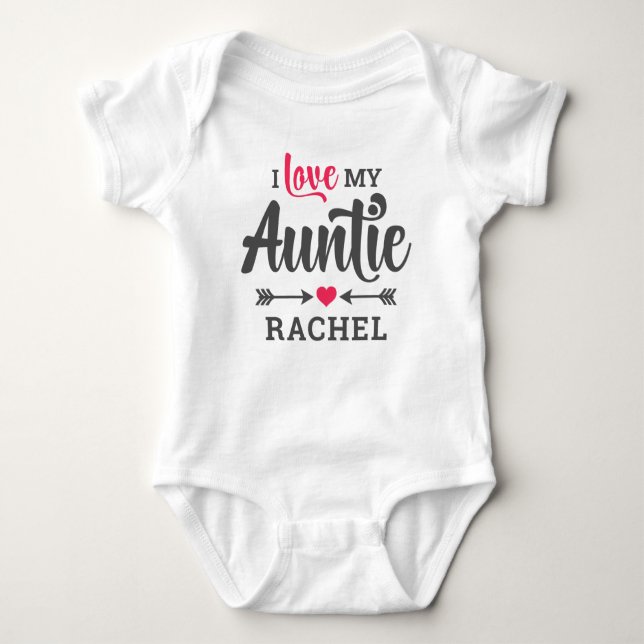 Personalisiert Liebe meine Tante Baby Strampler (Vorderseite)
