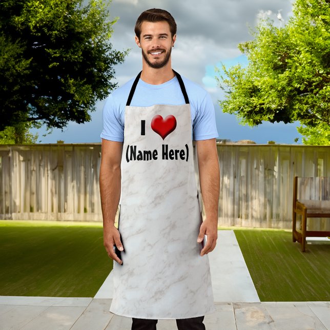 Personalisiert Liebe... Valentinstag Schürze (custom personalized bbq grill apron for fathers day)