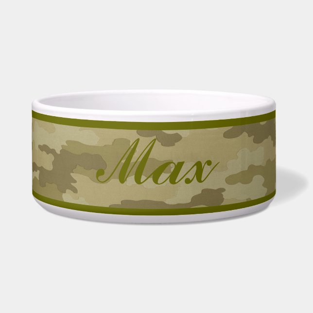 Personalisiert Light Camouflage Pet Bowl Napf (Vorderseite)