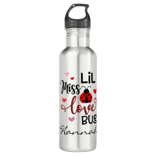 Personalisiert Lil Miss Liebe Bug Edelstahlflasche