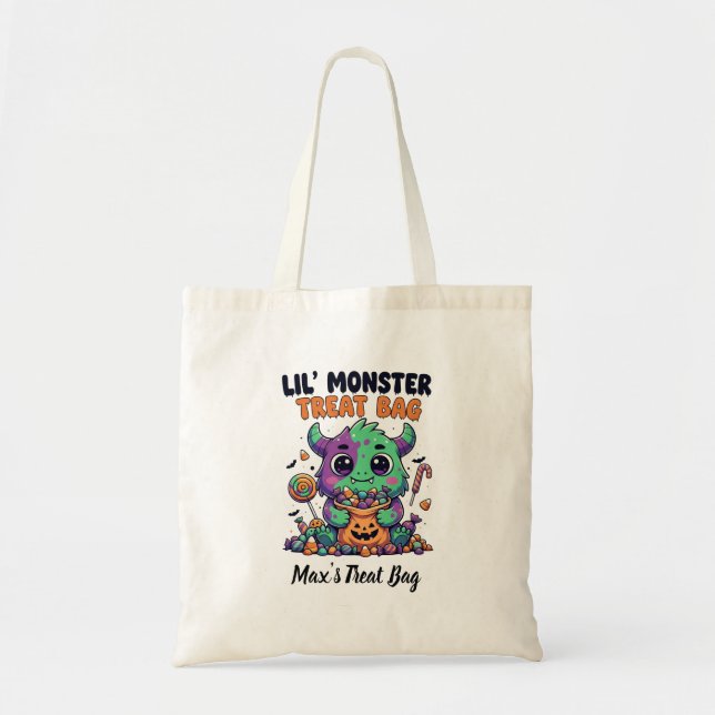 Personalisiert Lil' Monster Leckerei Individuelle  Tragetasche (Vorne)