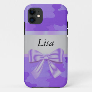 Personalisiert Lila Camouflage Lila Bow Case-Mate iPhone Hülle