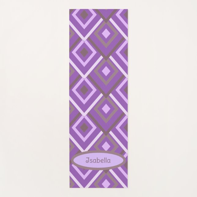 Personalisiert Lila modern Abstrakt Yogamatte (Vorderseite)