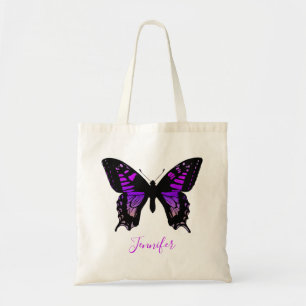 Personalisiert Lila Ombre Wing Butterfly Tragetasche