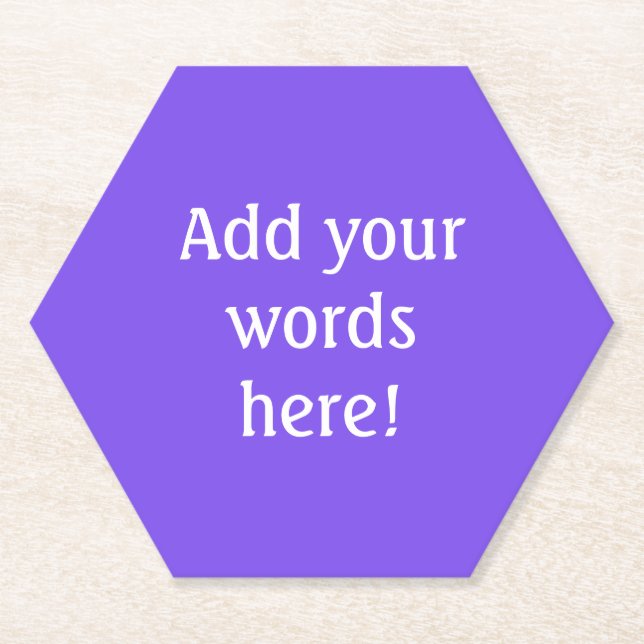 Personalisiert Lila Untersetzer (Vorderseite)