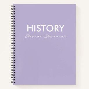 Personalisiert Lilac Lavender History Class-Notebo Notizbuch