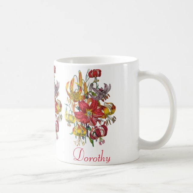 Personalisiert Lilies Kaffeetasse (Rechts)