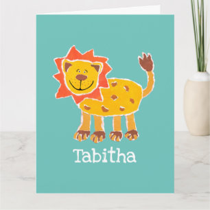 Personalisiert Lion Collage Print Birthday Card Karte