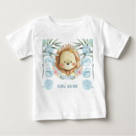 Personalisiert Lion Illustration Baby Baby T-shirt