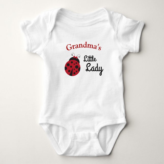 Personalisiert Little Ladybug Baby Bodysuit Strampler (Vorderseite)