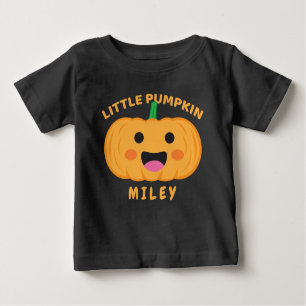 Personalisiert Little Pumpkin Halloween Erntedank Baby T-shirt