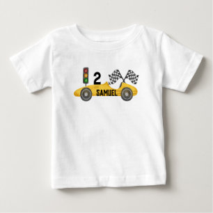 Personalisiert Little Racer Geburtstag Baby T-shirt