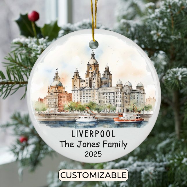 Personalisiert Liverpool Ornament, England Keramik Ornament (Von Creator hochgeladen)