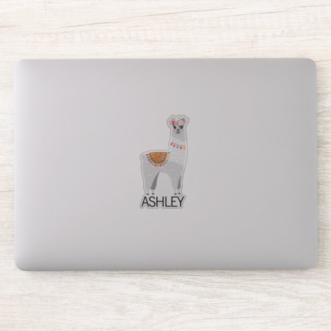 Personalisiert Llama Name Laptop Aufkleber (Computer)