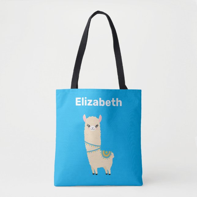 Personalisiert Llama Tote Bag (Vorderseite)