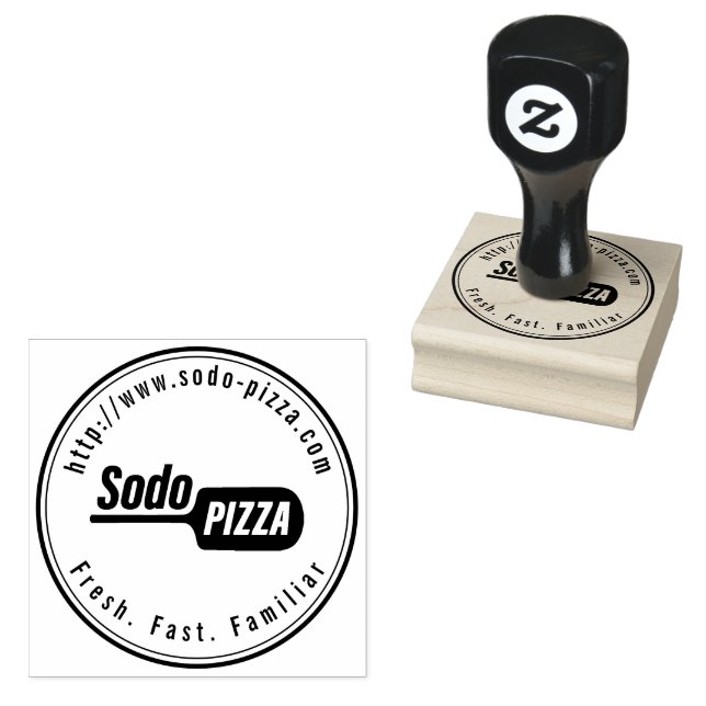 Personalisiert LOGO Sodo Pizza Gummistempel (Stempel)