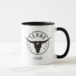 Personalisiert Longhorn Texas Tasse