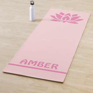 Personalisiert Lotus mit Ihrem Namen Yogamatte
