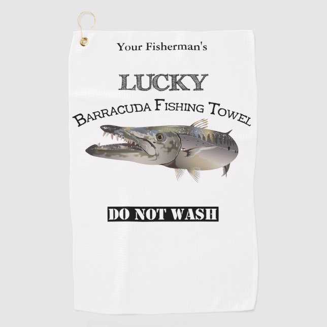 Personalisiert Lucky Barracuda Handtuch (Vorderseite)