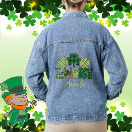 Personalisiert-Lucky-St-Patricks-Tag Jeansjacke
