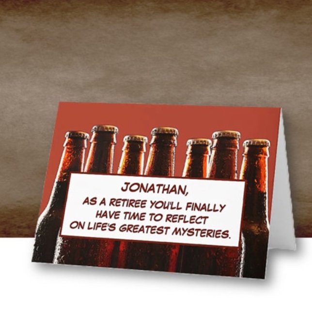 Personalisiert! Lustige Bier-Themen-Ruheständlerka Dankeskarte (Von Creator hochgeladen)