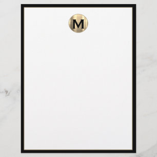 Personalisiert Luxury Monogram Initial Letterhead Briefbogen